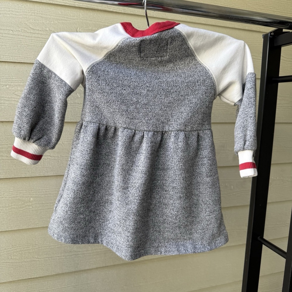 Genuine Roots Girls Dress Size 2T Grey & Red Cabin Long Sleeves - Picture 7 of 8
